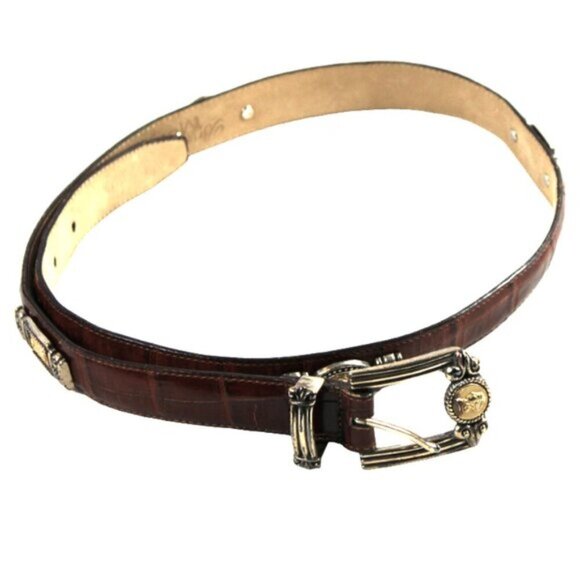 Brighton Museum Collection Vintage Brown Roman Mythology Medallions Belt Size SM main image 4